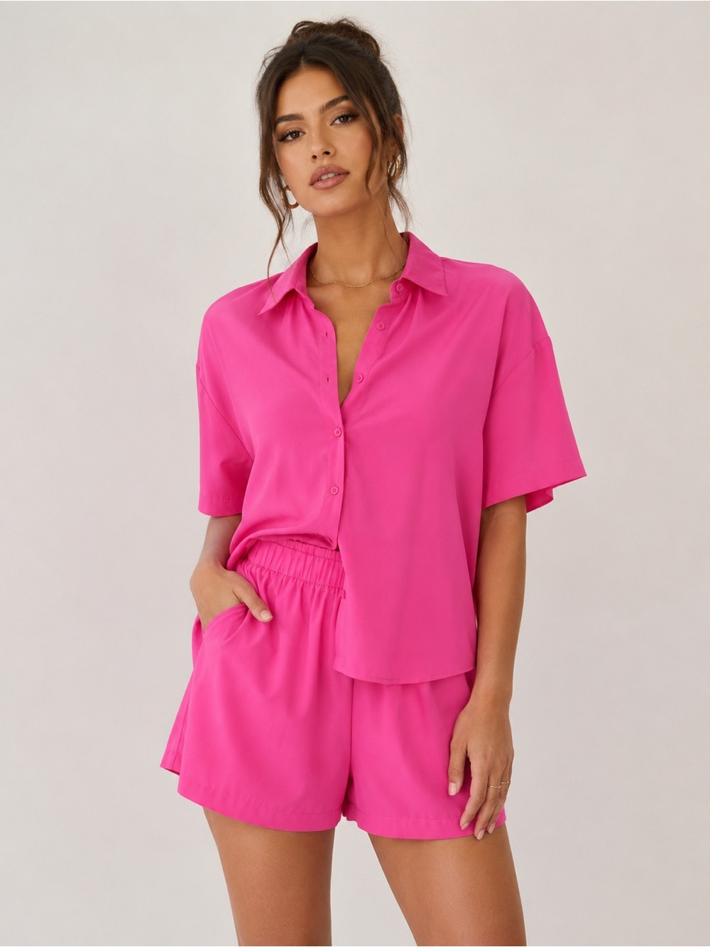 SHEIN Hot Pink 2-Piece Matching Set